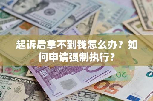 北京起诉后拿不到钱怎么办？如何申请强制执行？