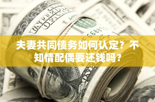 北京夫妻共同债务如何认定？不知情配偶要还钱吗？