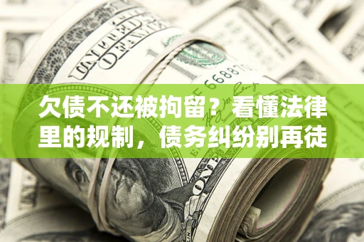 北京欠债不还被拘留？看懂法律里的规制，债务纠纷别再徒劳奔波