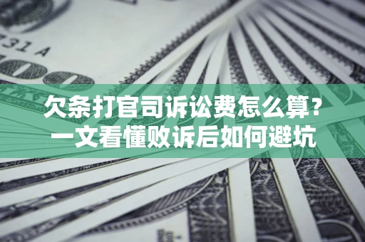 北京欠条打官司诉讼费怎么算？一文看懂败诉后如何避坑